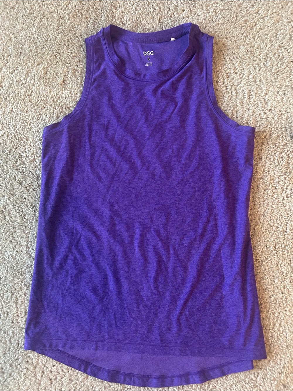 DSG Purple Tank Top - Sleeveless Crew Neck